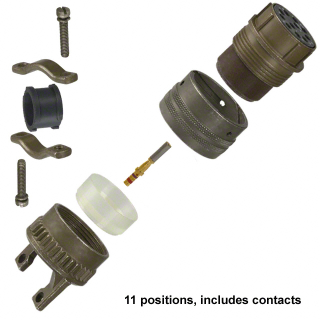 11 Position Circular Connector Plug, Female Sockets Crimp